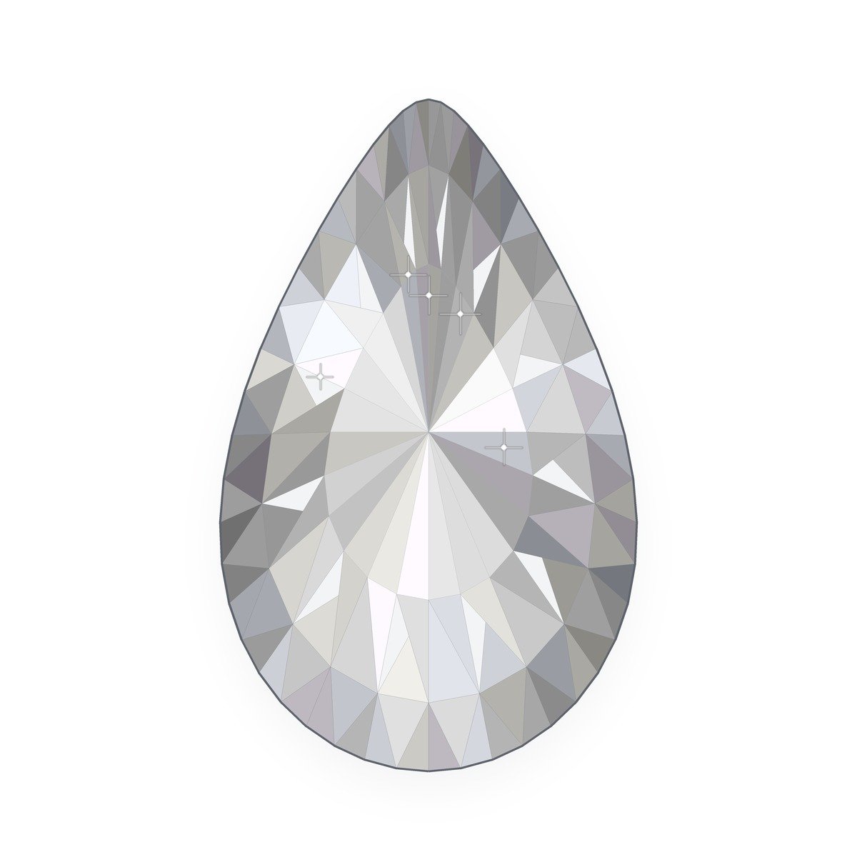 Pear cut gemstone
