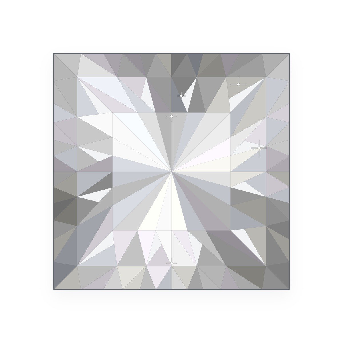 Princess cut gemstone