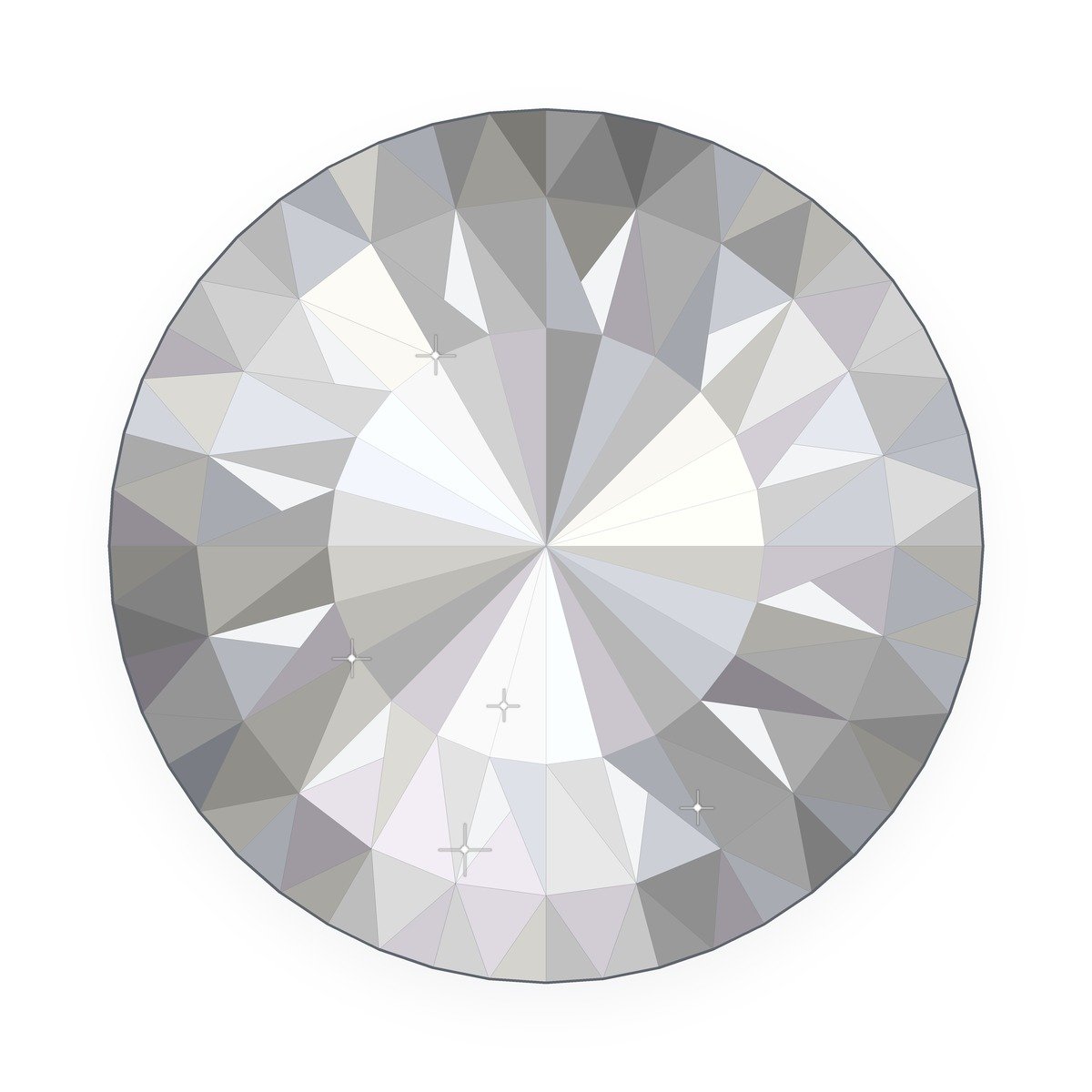 Round cut gemstone